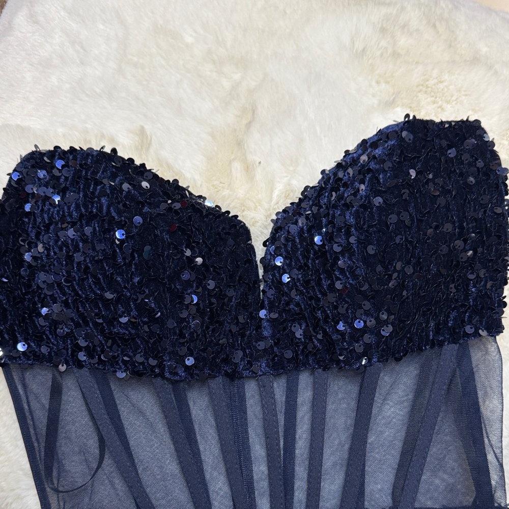 Alyce Paris Strapless Black Sequin Dress - Picture 4 of 4